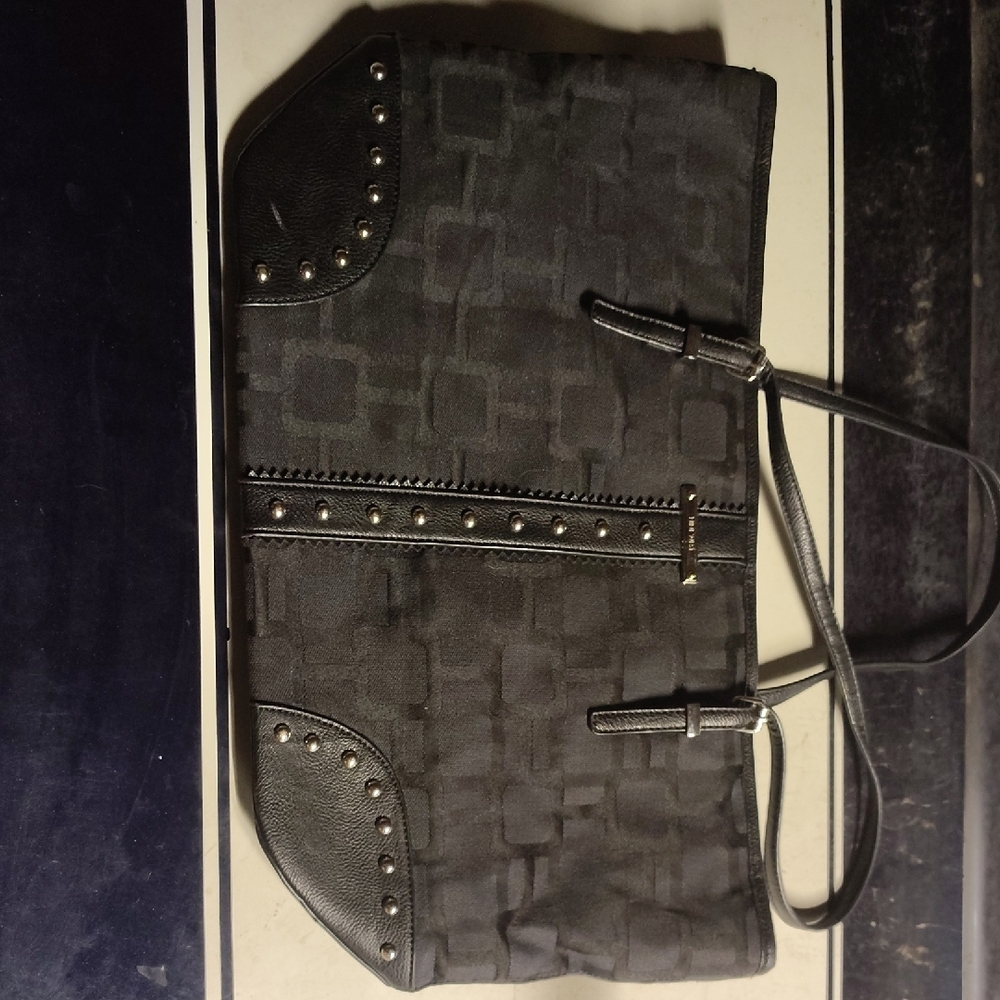 Nine West Black Textured Handbag